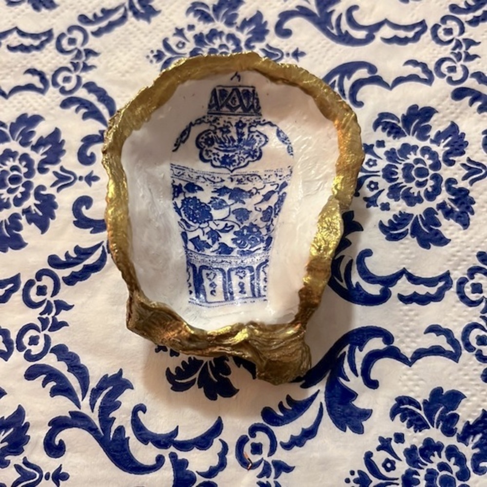 ⚠️ 5/25$ Chinoiserie vase decor oyster shell